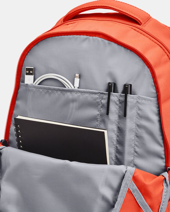 UA Hustle 5.0 Backpack, Orange, pdpMainDesktop image number 1